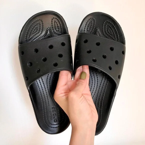 Black CROCS Classic Slide Sandals - Picture 5 of 6